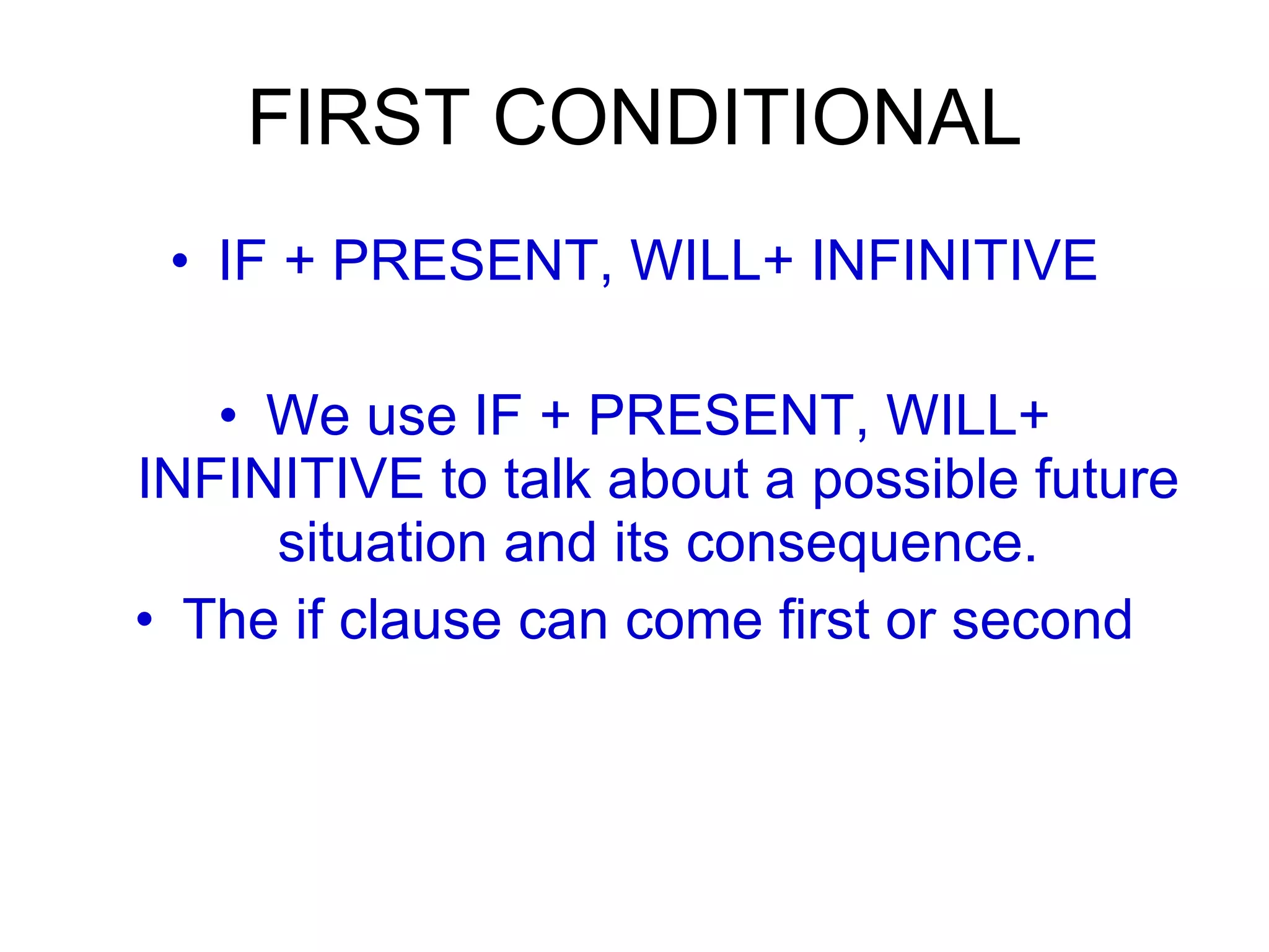 First conditionals | PPS
