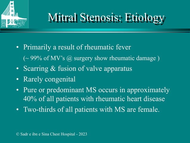 Mitral valve stenosis - AQUIRED HEART DISEASE | PPT