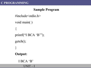 FIRST C PROGRAM in basic level for better understand | PPT