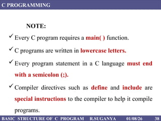 FIRST C PROGRAM in basic level for better understand | PPT