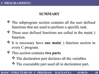 FIRST C PROGRAM in basic level for better understand | PPT
