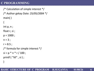 FIRST C PROGRAM in basic level for better understand | PPT
