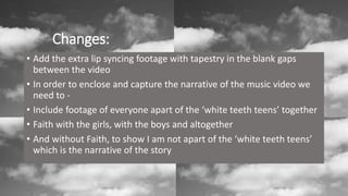 Changes:
• Add the extra lip syncing footage with tapestry in the blank gaps
between the video
• In order to enclose and c...
