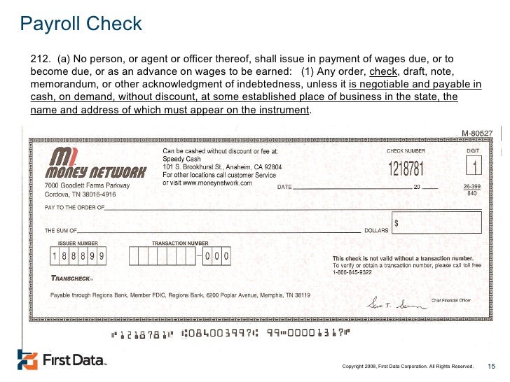 First Data Payroll Services 06 09