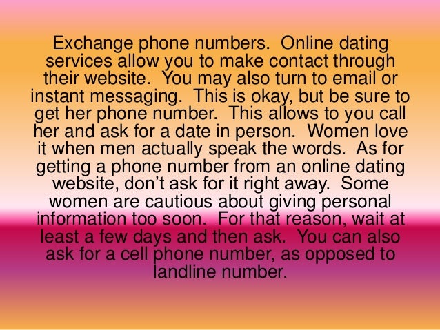 Online Dating When To Give Your Number | gamewornauctions.net