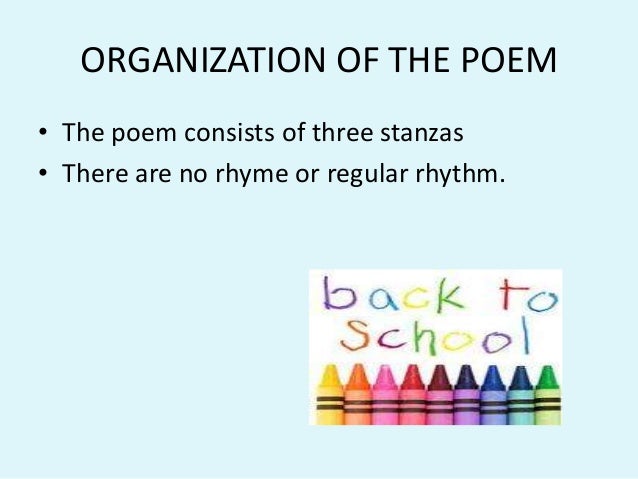 first day of school summary by roger mcgough Watch roger mcgough perform tomorrow has your name on it from his eb white - analysis, summary 2:30 first day at school by roger mcgough. first day of school summary by roger mcgough Watch roger mcgough perform tomorrow has your name on it from his eb white - analysis, summary 2:30 first day at school by roger mcgough.