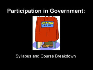 Participation in Government: Syllabus and Course Breakdown 