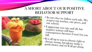 A SHORT ABOUT OUR POSITIVE
BEHAVIOR SUPPORT
 