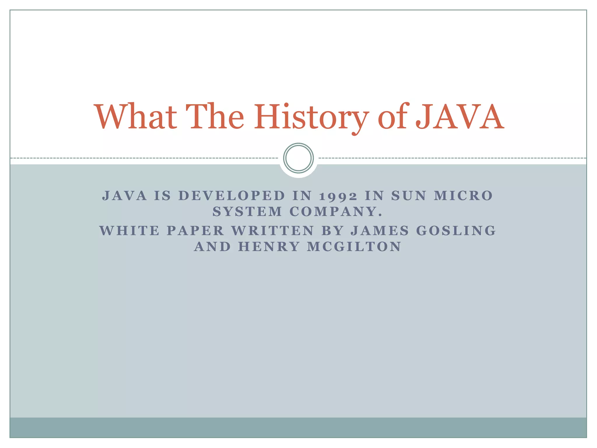 Why JAVA is Best | PPT