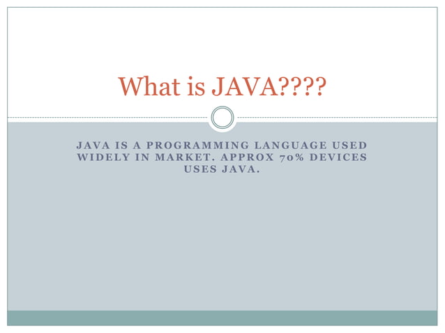 Why JAVA is Best | PPT