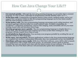 Why JAVA is Best | PPT