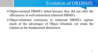 Object Relational Database Management System(ORDBMS) | PPT image.