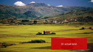 Or actual land.
 