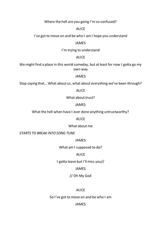 Script First Draft Examples First draft of our short film script | DOCX