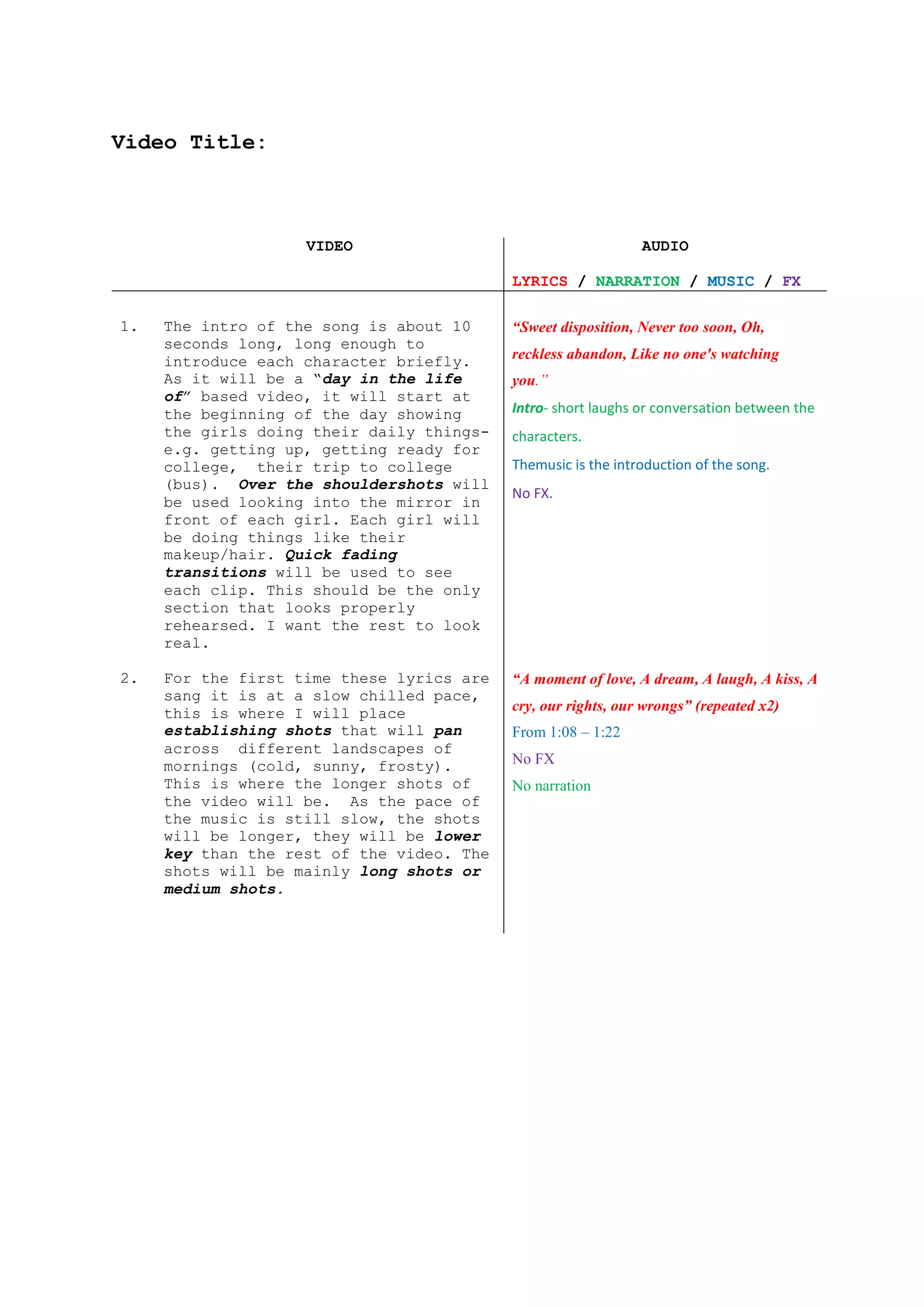 First draft script beth melia | PDF