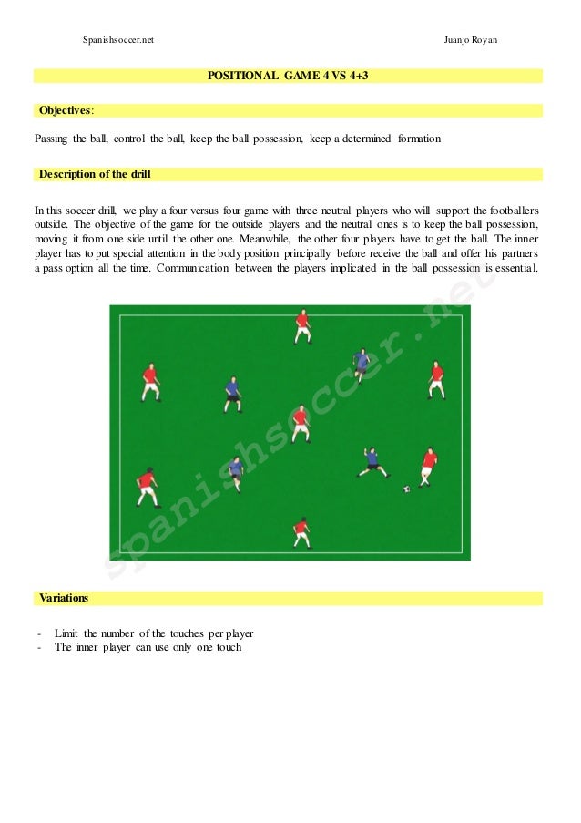 Youth Soccer Drills Spanishsoccer