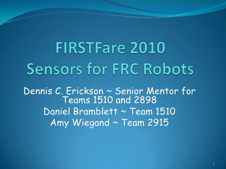 træt fort killing First fare 2010 lab-view sensors for frc robots