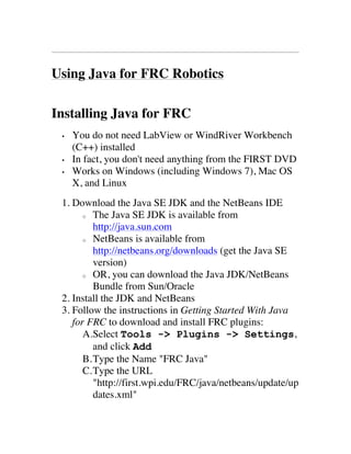 First fare 2011 frc-java-introduction | PDF | Programming Languages ...