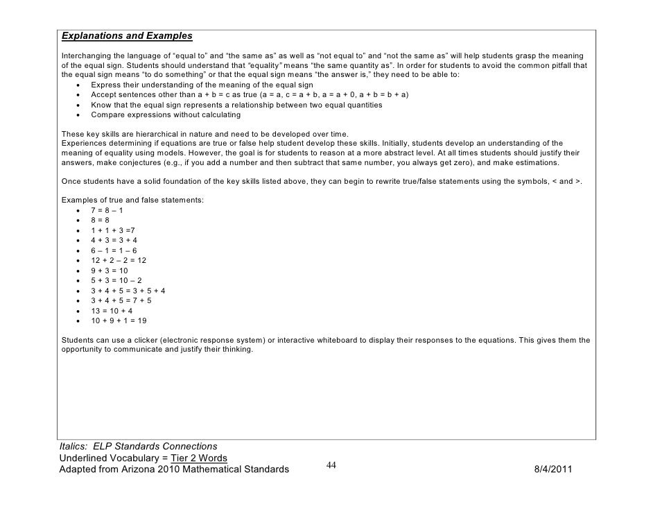 Math First Grade Curriculum Guide 2011
