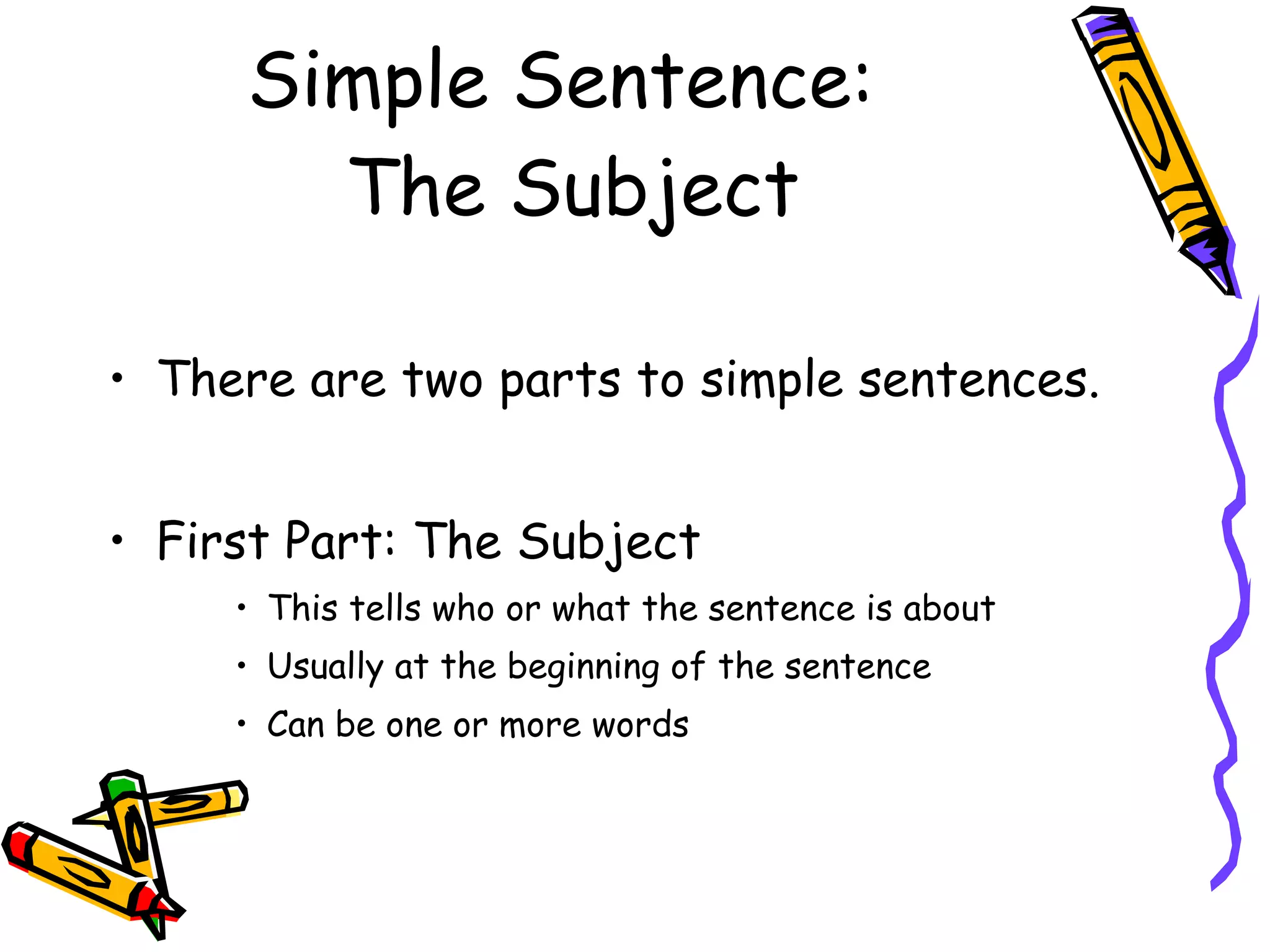 First Grade: What is a Sentence? | PPT | Free Download