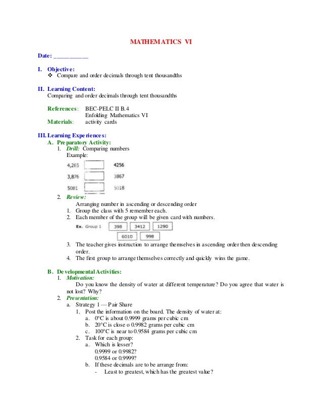 First grading mathematics vi