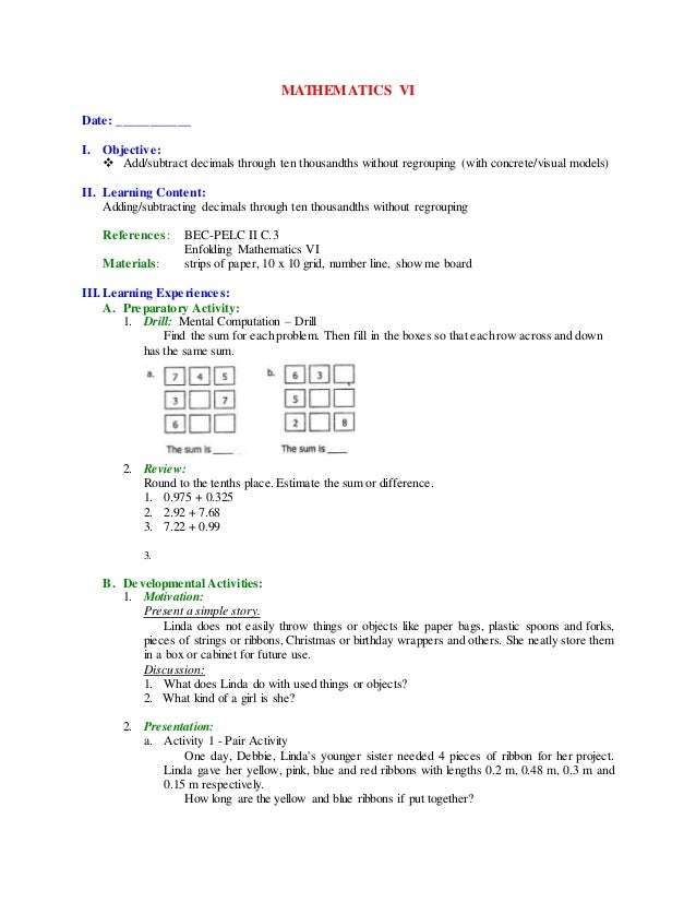 First grading mathematics vi