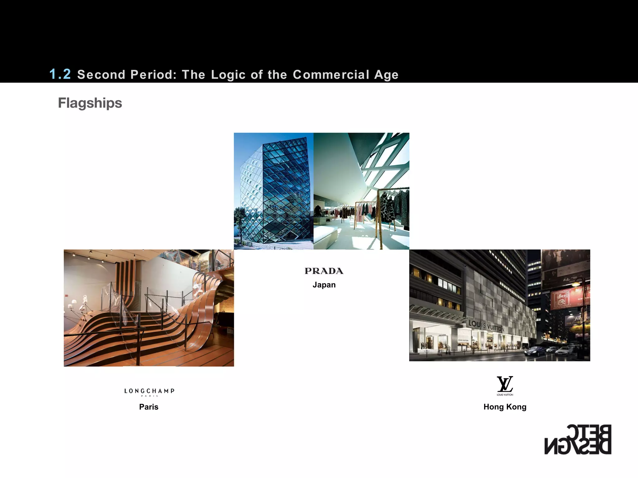 1.2  Second Period: The Logic of the Commercial Age    Flagships Paris Japan Hong Kong 