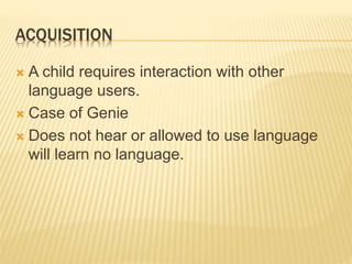First language acquisition | PPTX