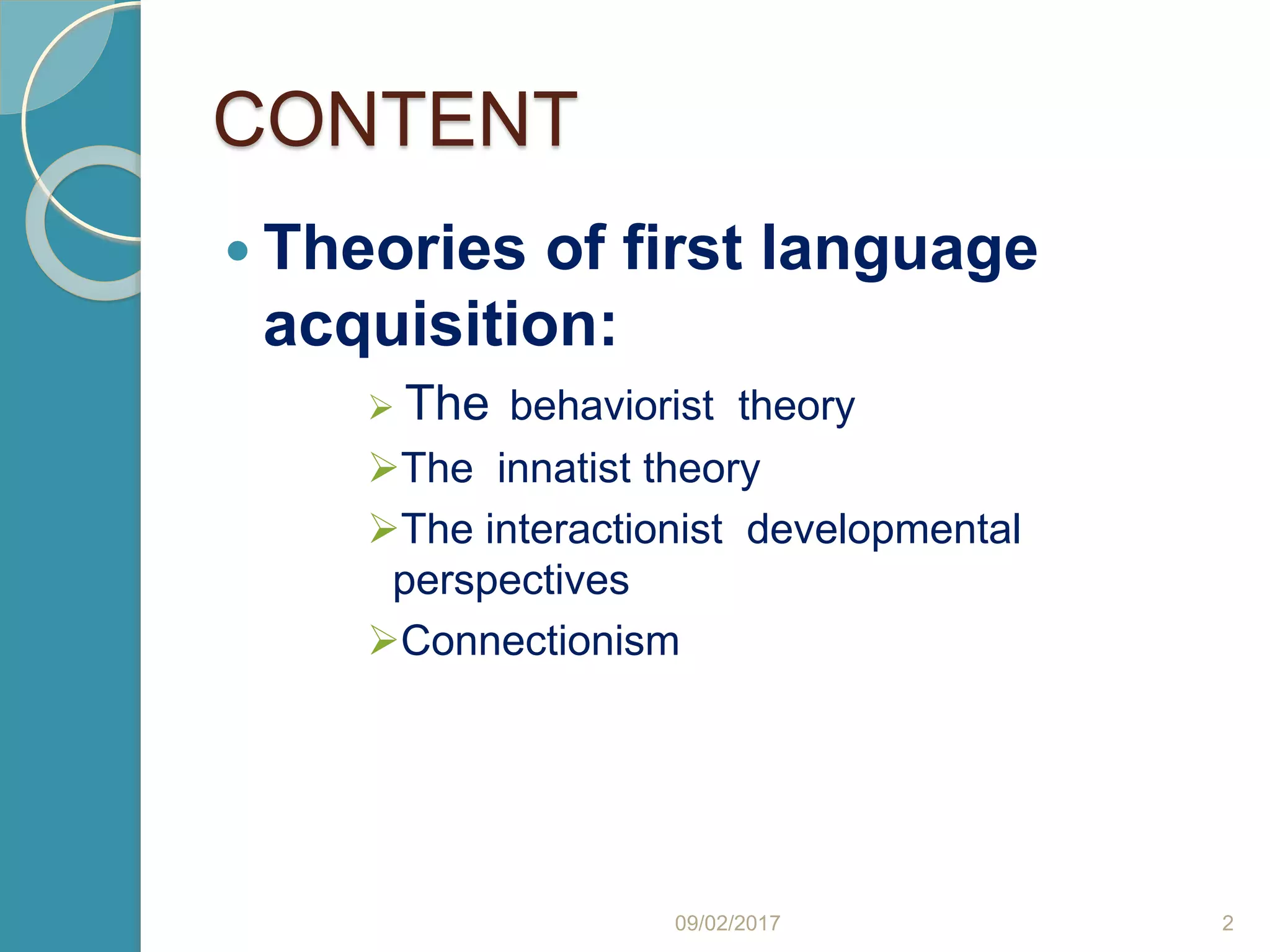 First language acquisition | PPT