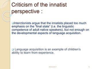 First language acquisition | PPTX