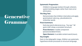 FIRST LANGUAGE ACQUISITION theories and issues | PPTX