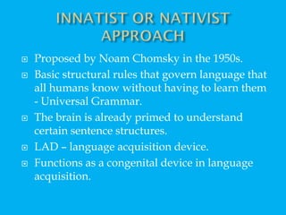 First language acquisition class online 3334 | PPTX
