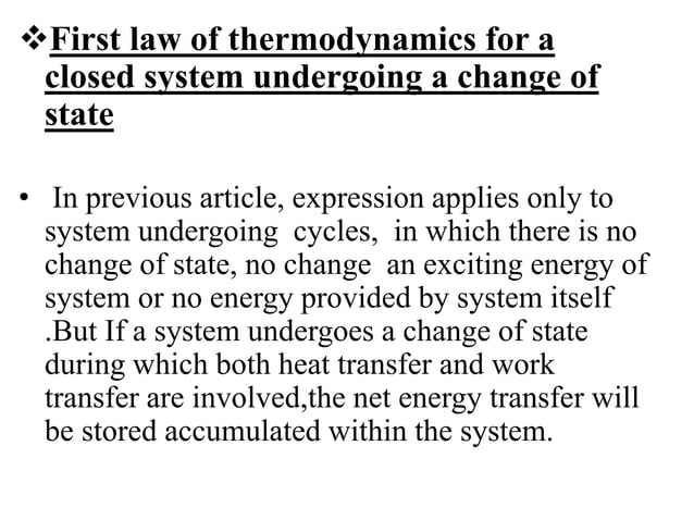 1st Law Of Thermodynamics First law of thermodynamic | PPTX | Chemistry | Science