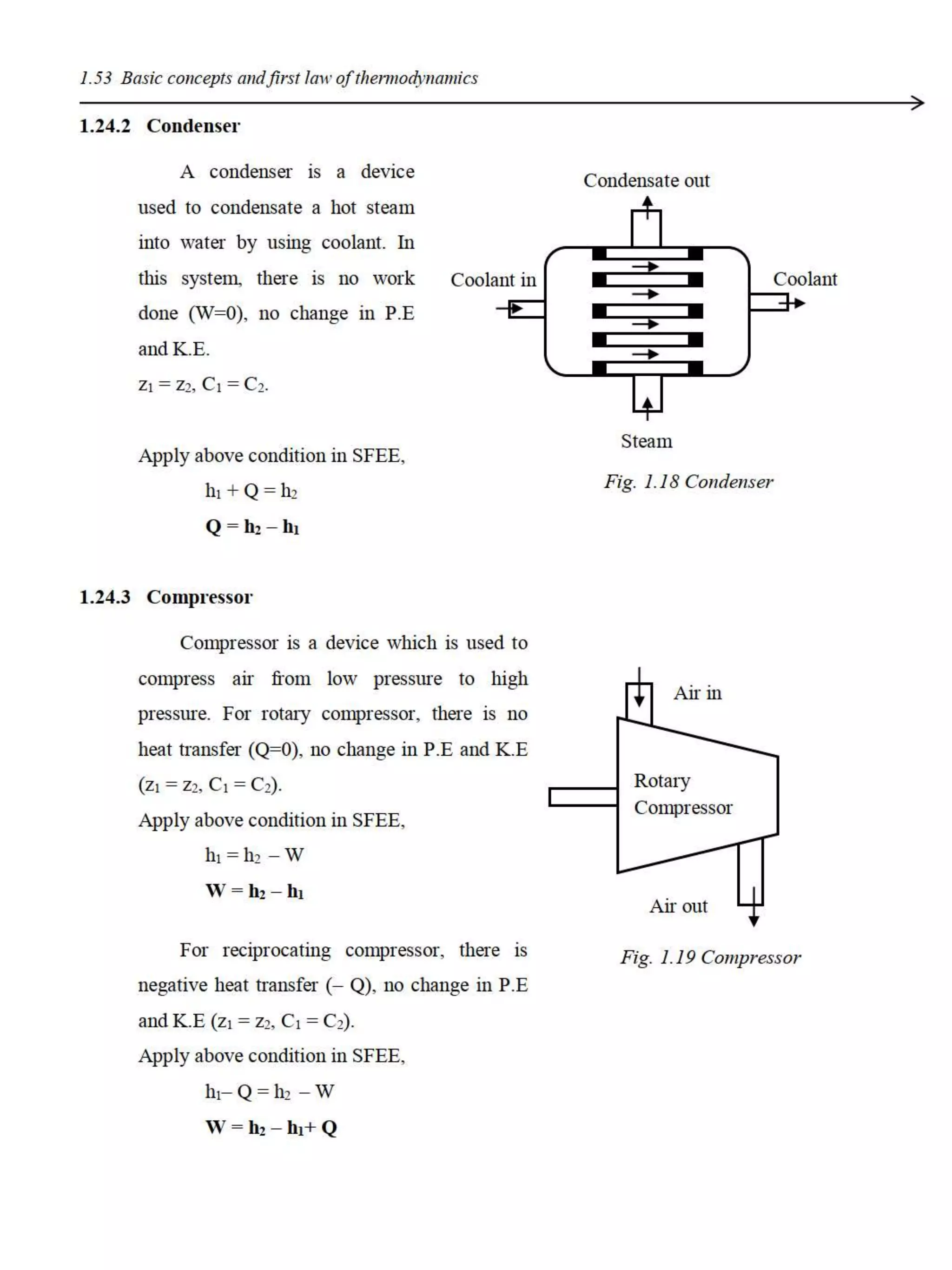 First law of thermodynamics ( open system) and SFEE