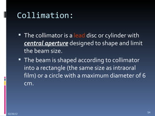Rectangular And Circular Collimation First lec (Nature Of X-Ray) | PPS