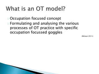 Models in OT practice | PPTX