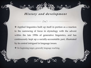What is applied Linguistics | PPTX