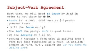 First Party Verb First lesson (English as a Second Language) | PPTX