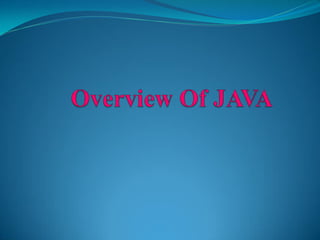 Overview of Java | PDF