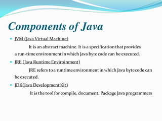 Overview of Java | PDF