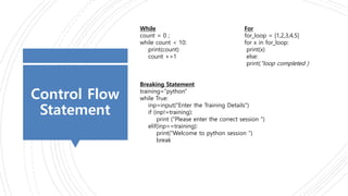 First look on python | PPT