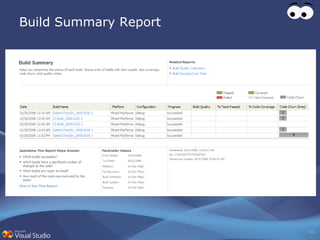 Build Summary Report 