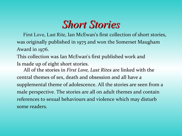 First love, last rites | PPT