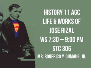 HISTORY 11 AGC: RIZAL -- FIRST MEETING