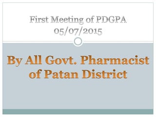 First meeting of pdgpa 05