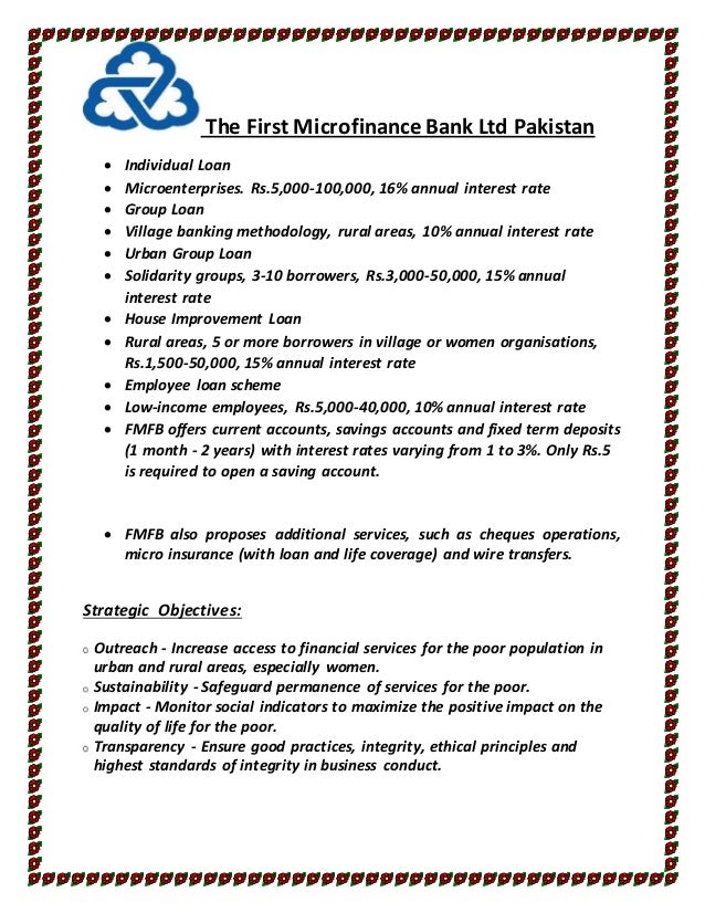 essay on microfinance bank