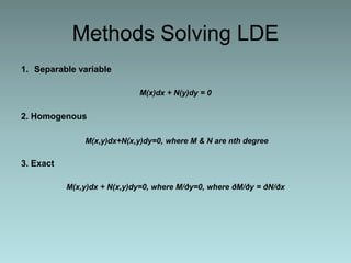 First order linear differential equation | PPTX