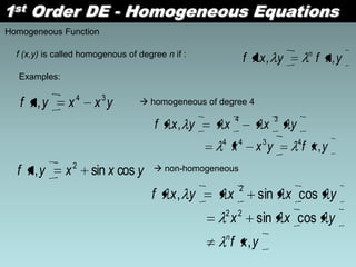 First order linear differential equation | PPTX