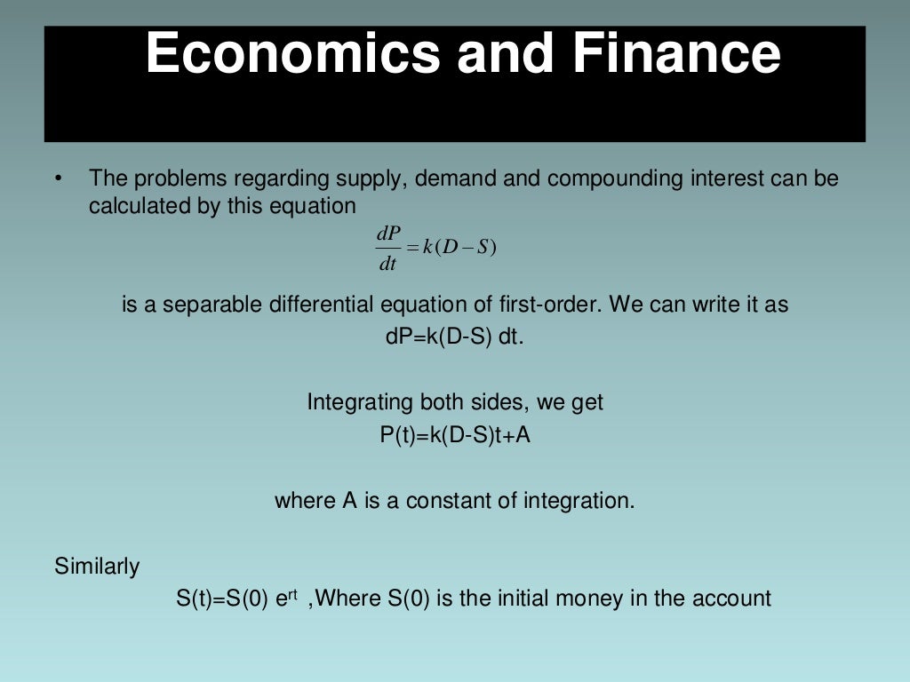 First Order Linear Differential Equation