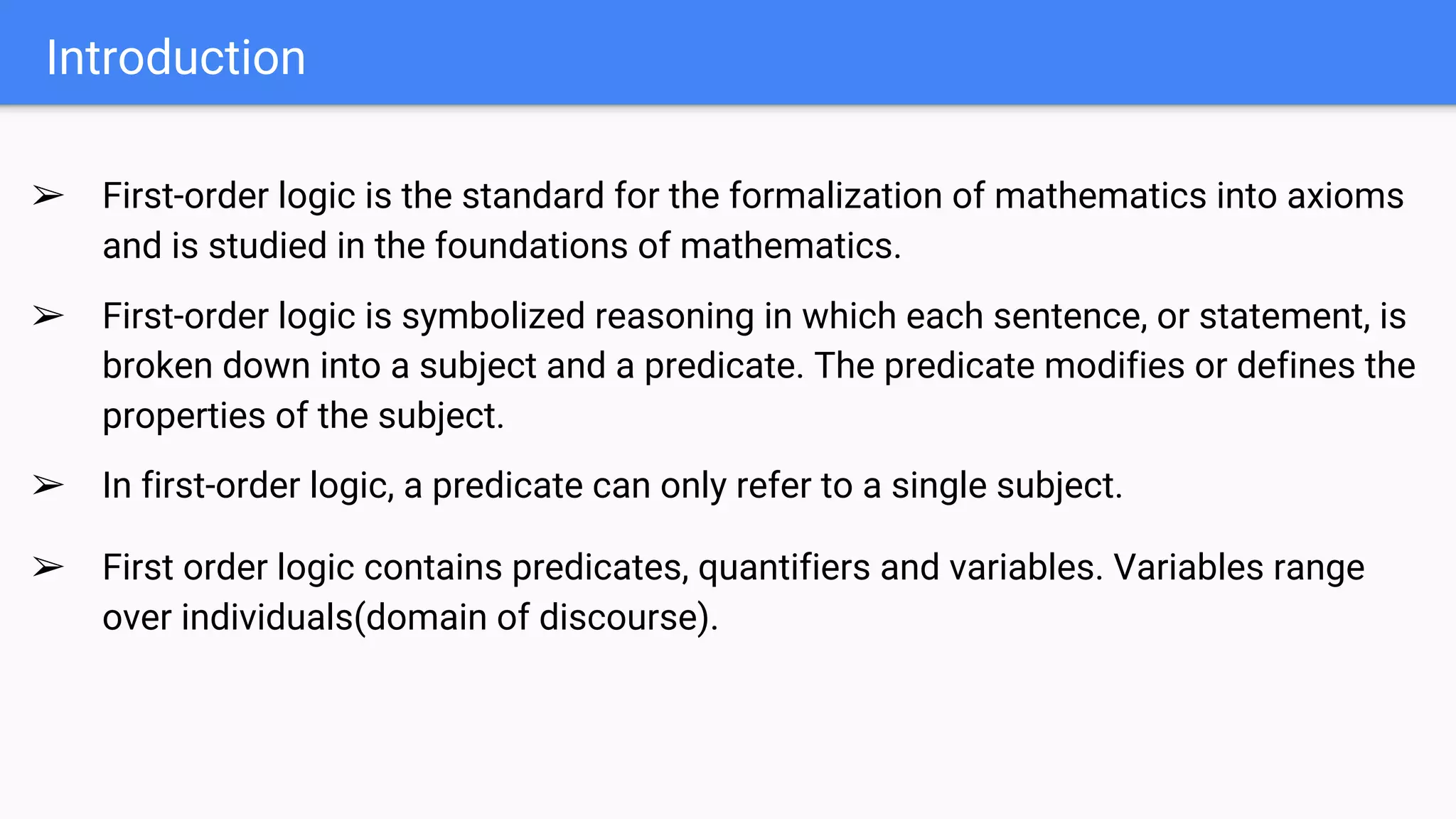 First order logic | PDF